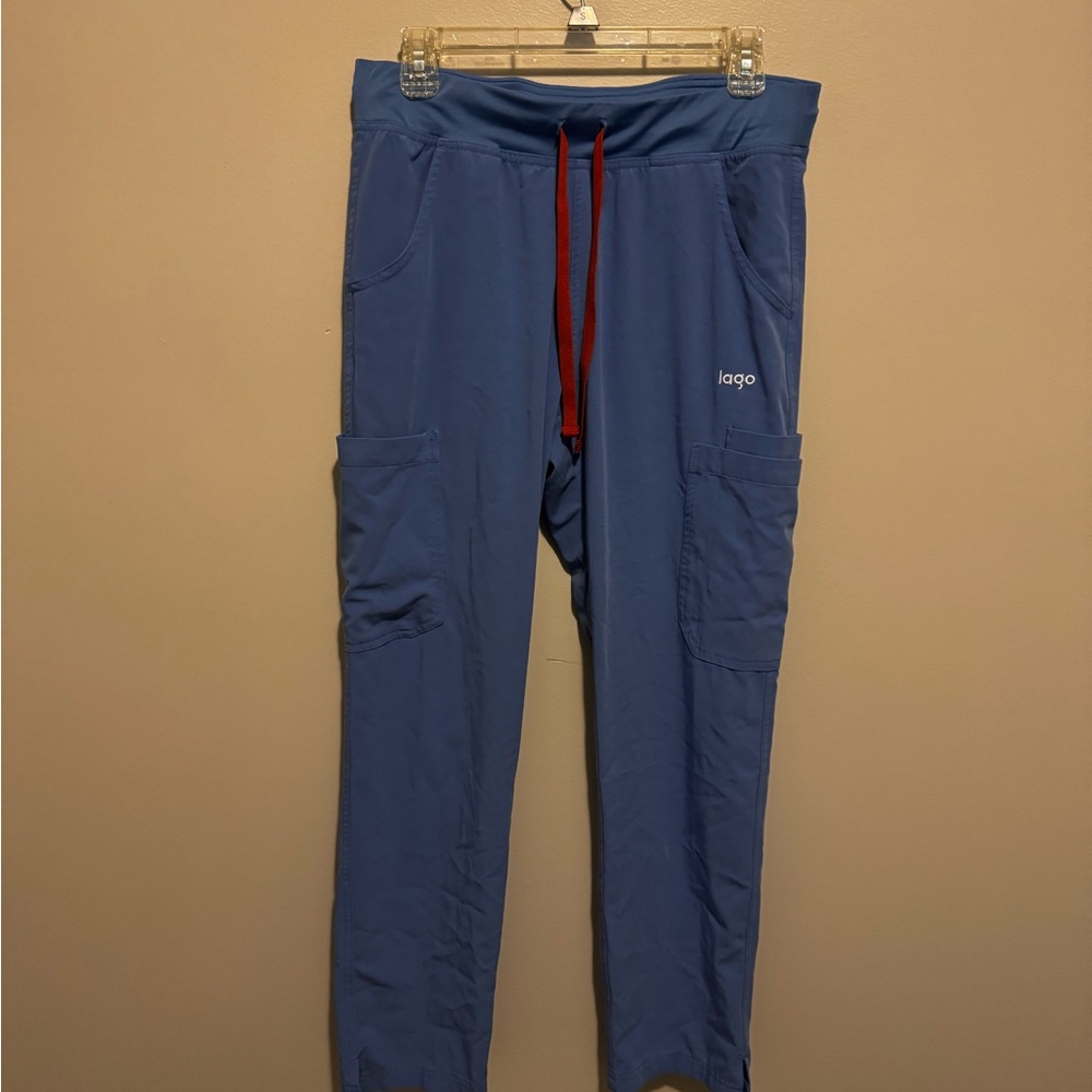 Lago Blue Cargo Scrub Pants